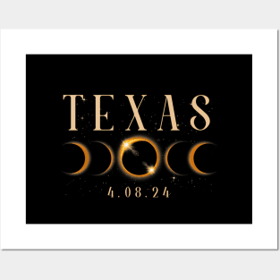 Eclipse Texas Solar Eclipse 2024 Texas 4.08.24 Posters and Art